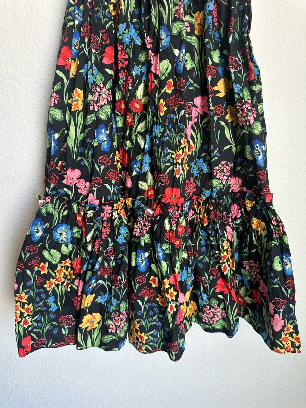 Cara Cara Mimi Floral Bold Garden Print Dress Puff Sleeve XS off the shoulder - Picture 12 of 15